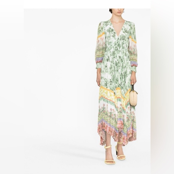 Alice * Olivia Sion Sunburts Pleated Maxi Dress - Picture 3 of 5